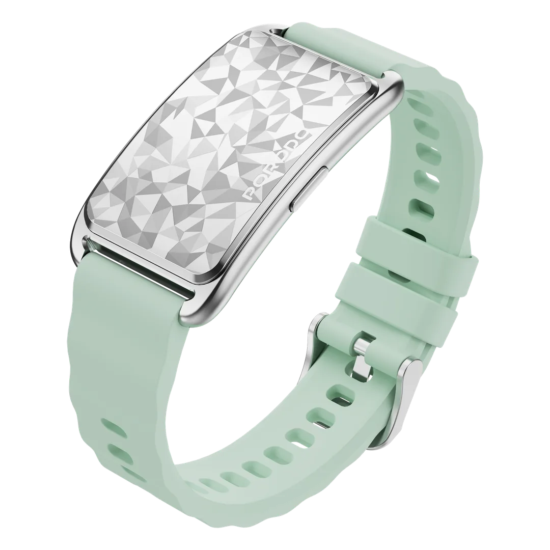 Porodo TrackFit Arc Smart Fitness Tracker With Silicone Strap Green