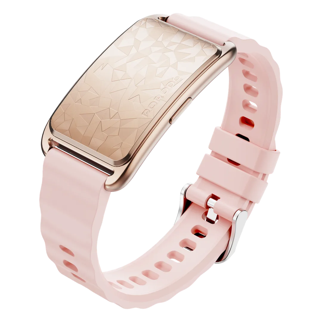 Porodo TrackFit Arc Smart Fitness Tracker With Silicone Strap Pink
