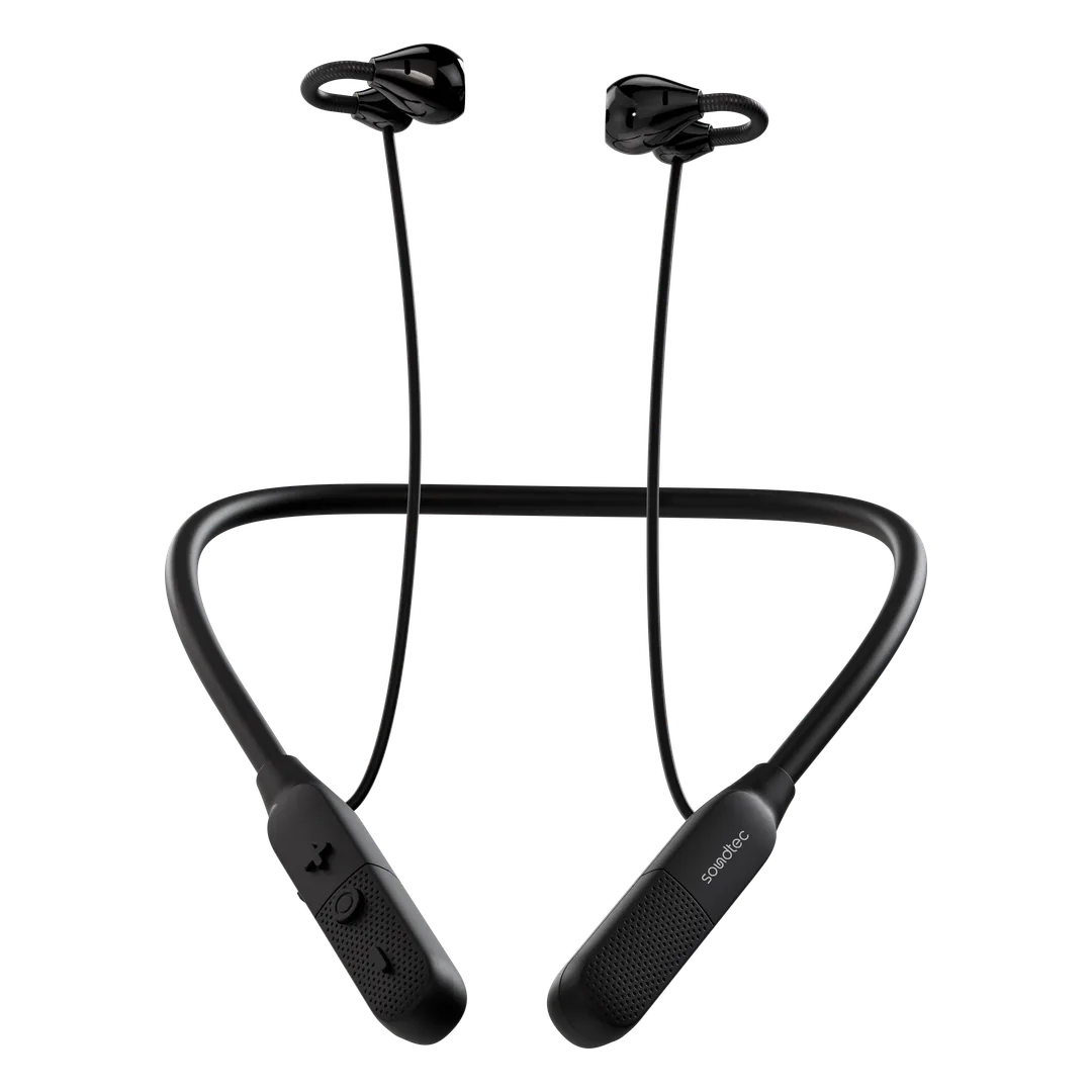 Porodo Soundtec SV Pro سماعة أذن بسوار للرقبة ENC - أرجواني - سماعة بلوتوث - بورودو - رياضية للتعرق - كفالة 12 شهر