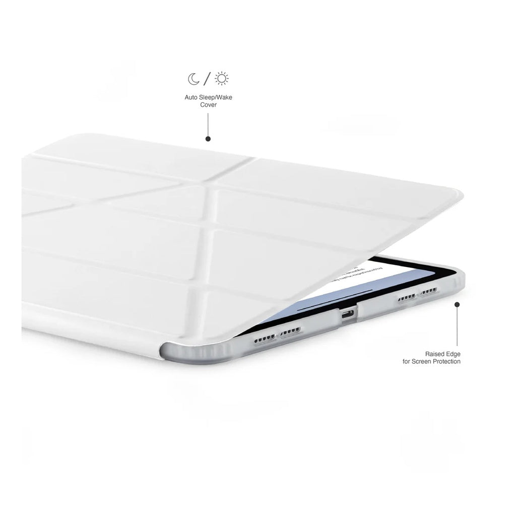 Pipetto Origami No.1 Case for iPad Pro 13" - M4/M5 (2024/2025) (White) [C] - كفر ايباد + ستاند + مكان للقلم