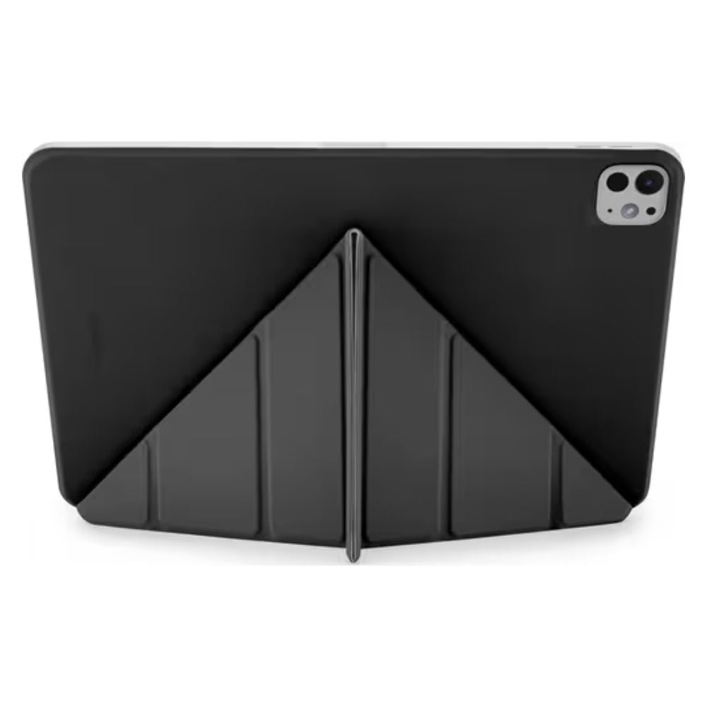 Pipetto Origami No.4 Slim Folio Case for iPad Pro 13" / 11" - M4/M5 (2024/2025) (Black) [C] - كفر ايباد + ستاند + مكان للقلم