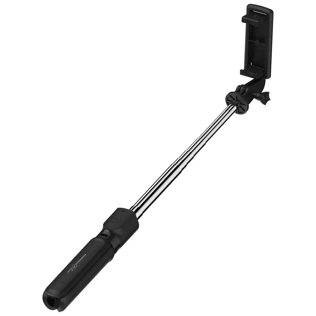 Porodo Blue FlexiTripod Selfie Stick with Foldable Tripod - Black