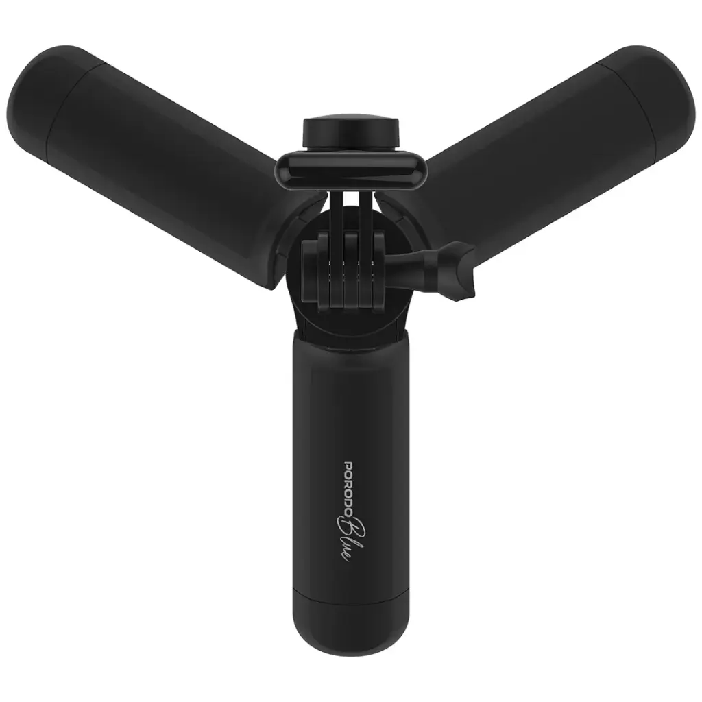 Porodo Blue FlexiTripod Selfie Stick with Foldable Tripod - Black