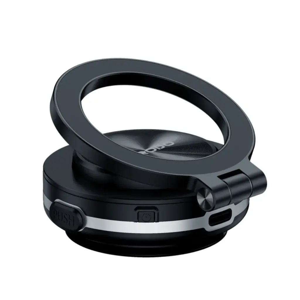Porodo HS05 Vacuseal MagSafe Magnetic Mount - Black [O] - ستاند سيارة مناسب لجميع انواع الاجهزة - شفط - ماغ سيف - بورودو