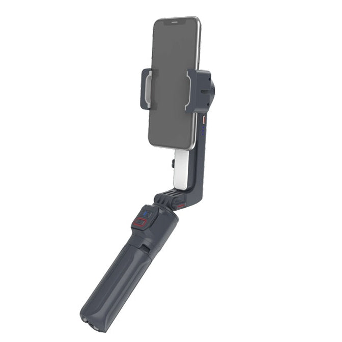 Porodo Anti-Shake Gimbal with rotatable central control - Black [O] - ستاند تصوير - عصا سيلفي - مقاوم للهتزاز - ريموت للتحكم - ثبات عالي