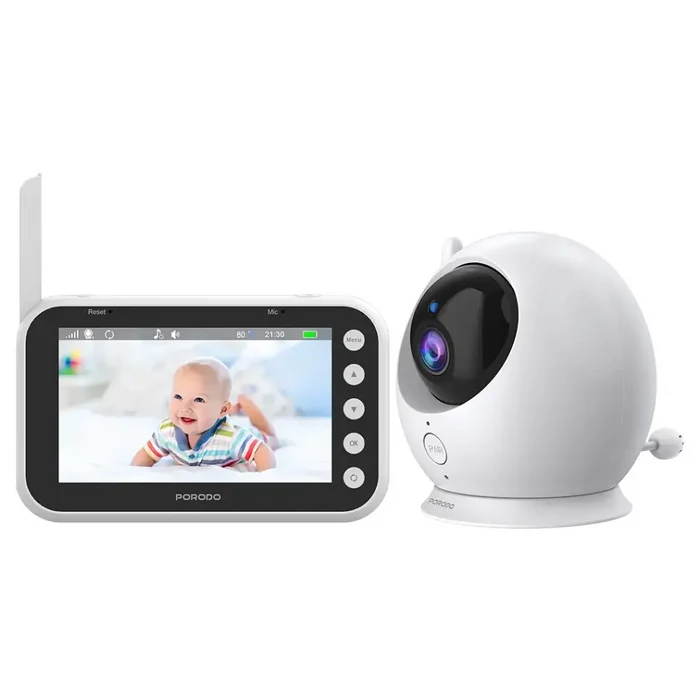 Porodo Lifestyle Lumi Baby Smart Monitor with Camera and Display Screen - Silver