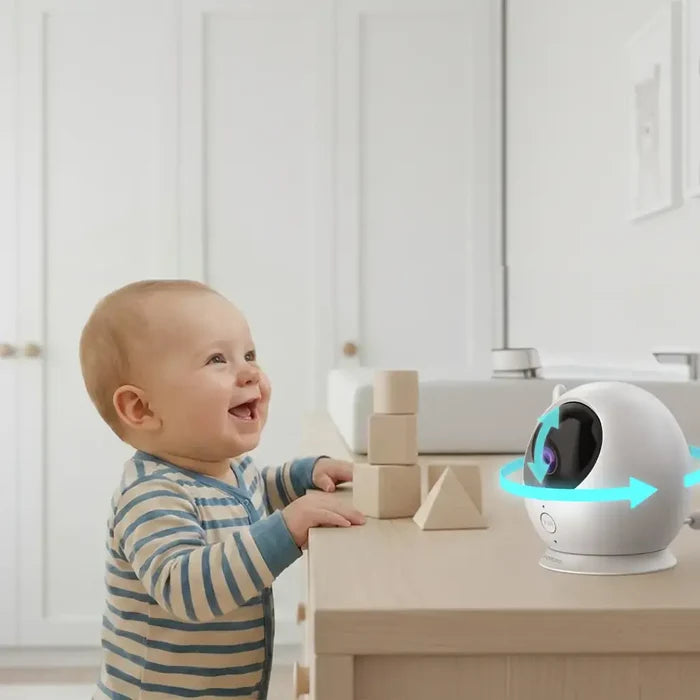 Porodo Lifestyle Lumi Baby Smart Monitor with Camera and Display Screen - Silver