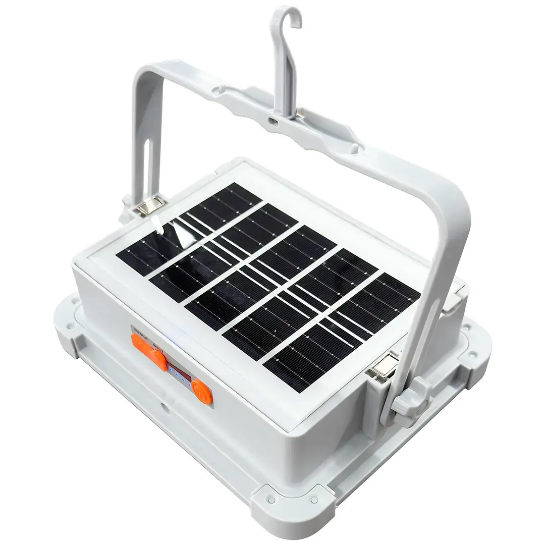 Porodo Lifestyle Sunlite Solar-Powered Rechargeable Outdoor LED Light - Grey [O]- مصباح  خارجي بالطاقة الشمسية وإعادة الشحن - كفالة 24 شهر