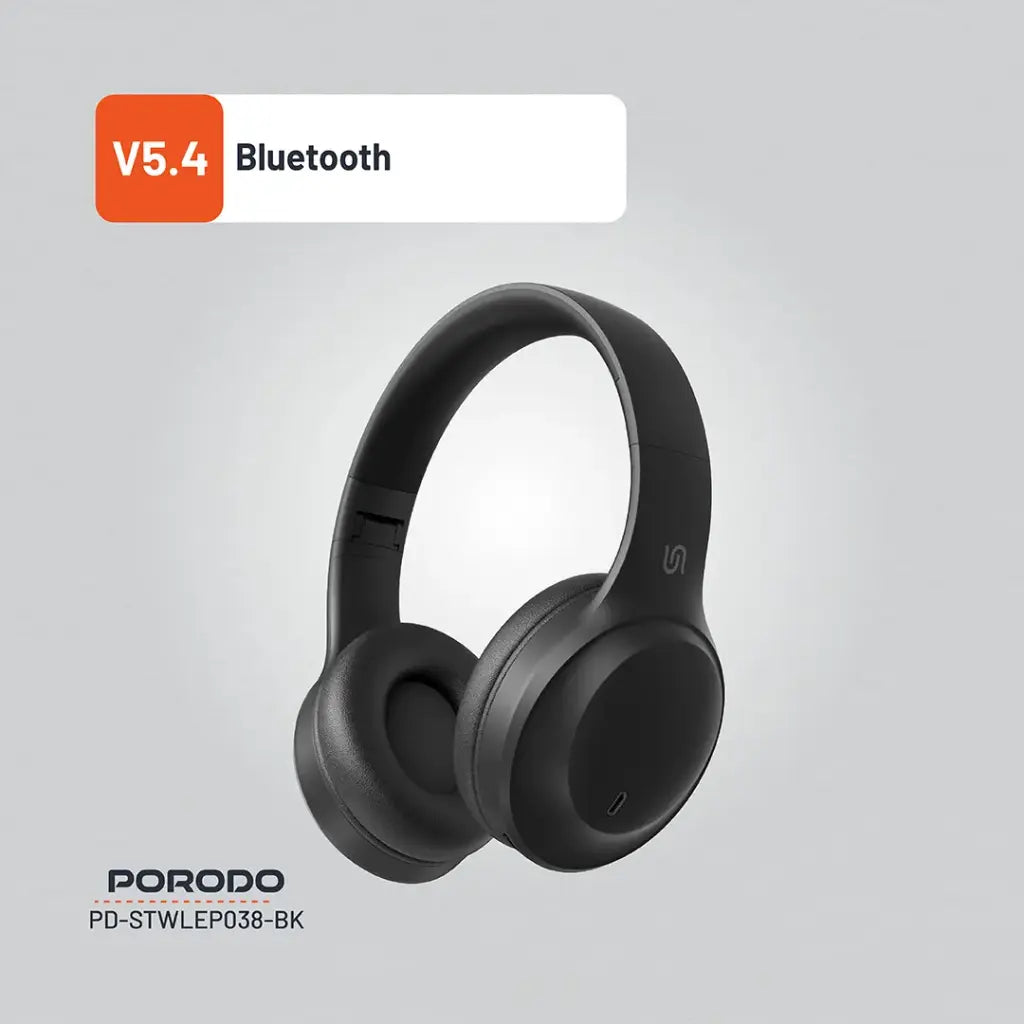 Porodo Soundtec PRIMO Wireless Headphone - Black