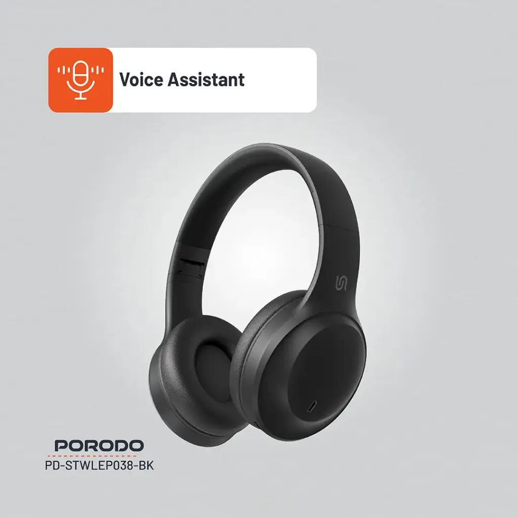 Porodo Soundtec PRIMO Wireless Headphone - Black