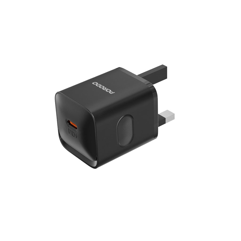 Porodo USB-C Power Delivery Wall Charger with Type-C Cable - Black