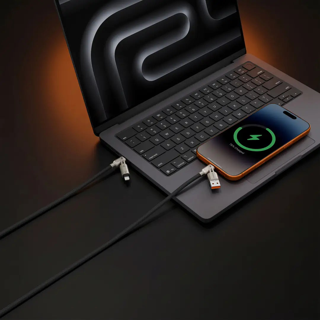 Porodo 4-In-1 240W Braided Cable - Black