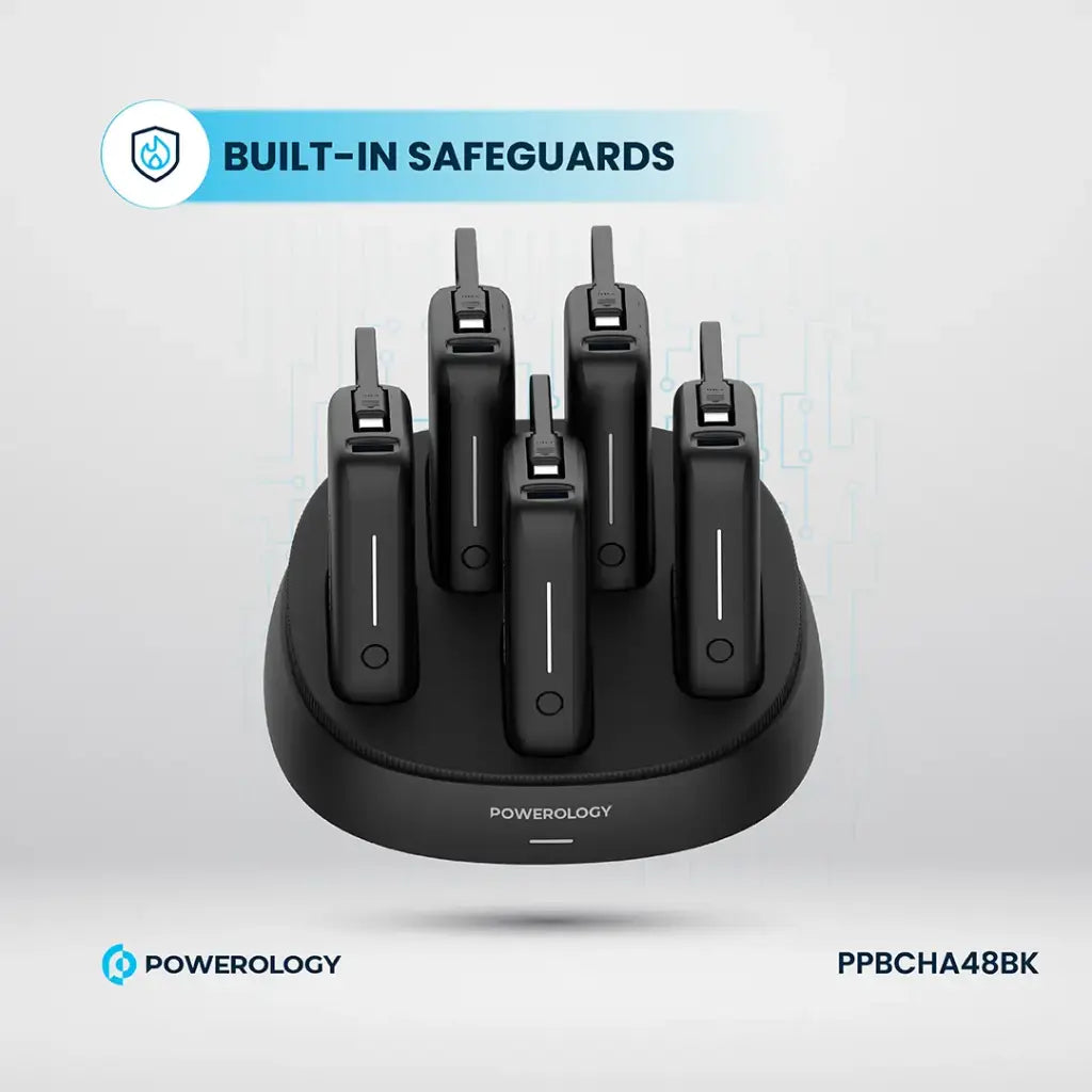 Powerology 8in1 Station 10000mAh PD 120W QC Wireless Power Bank [O] - قاعدة شحن باور بانك - 8 في 1 - كفالة 18 شهر