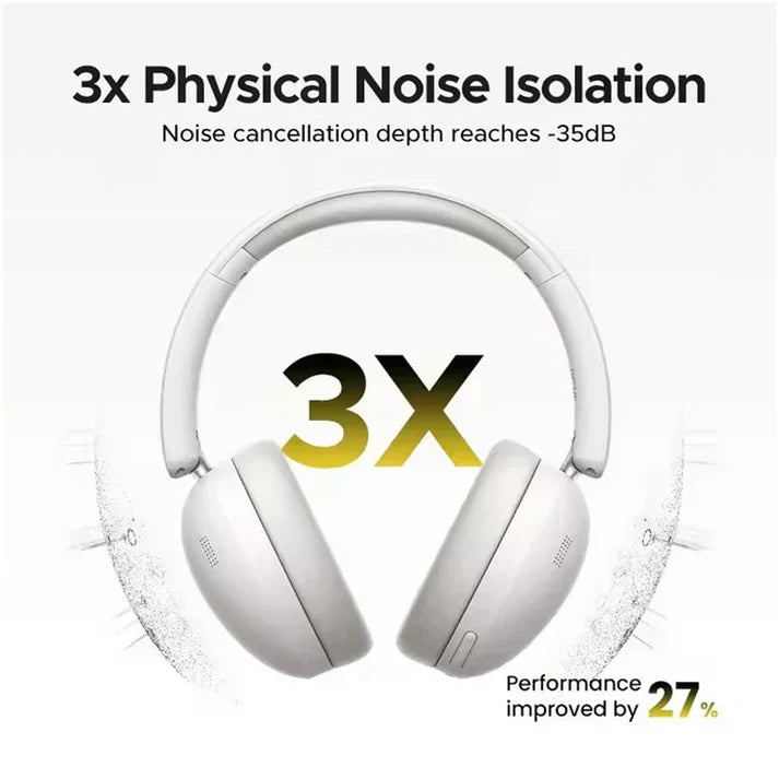 UGREEN Studio Max2 USB-C AI Call Noise Reduction Headphones - Light Gray [b] - سماعة رأس بلوتوث - يوجرين - خاصيه عزل الضوضاء - كفالة 12 شهر