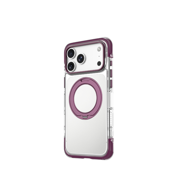 Levelo Apollo Magsafe Case With Kickstand For iPhone 18/17 Pro/Pro Max - Burgundy