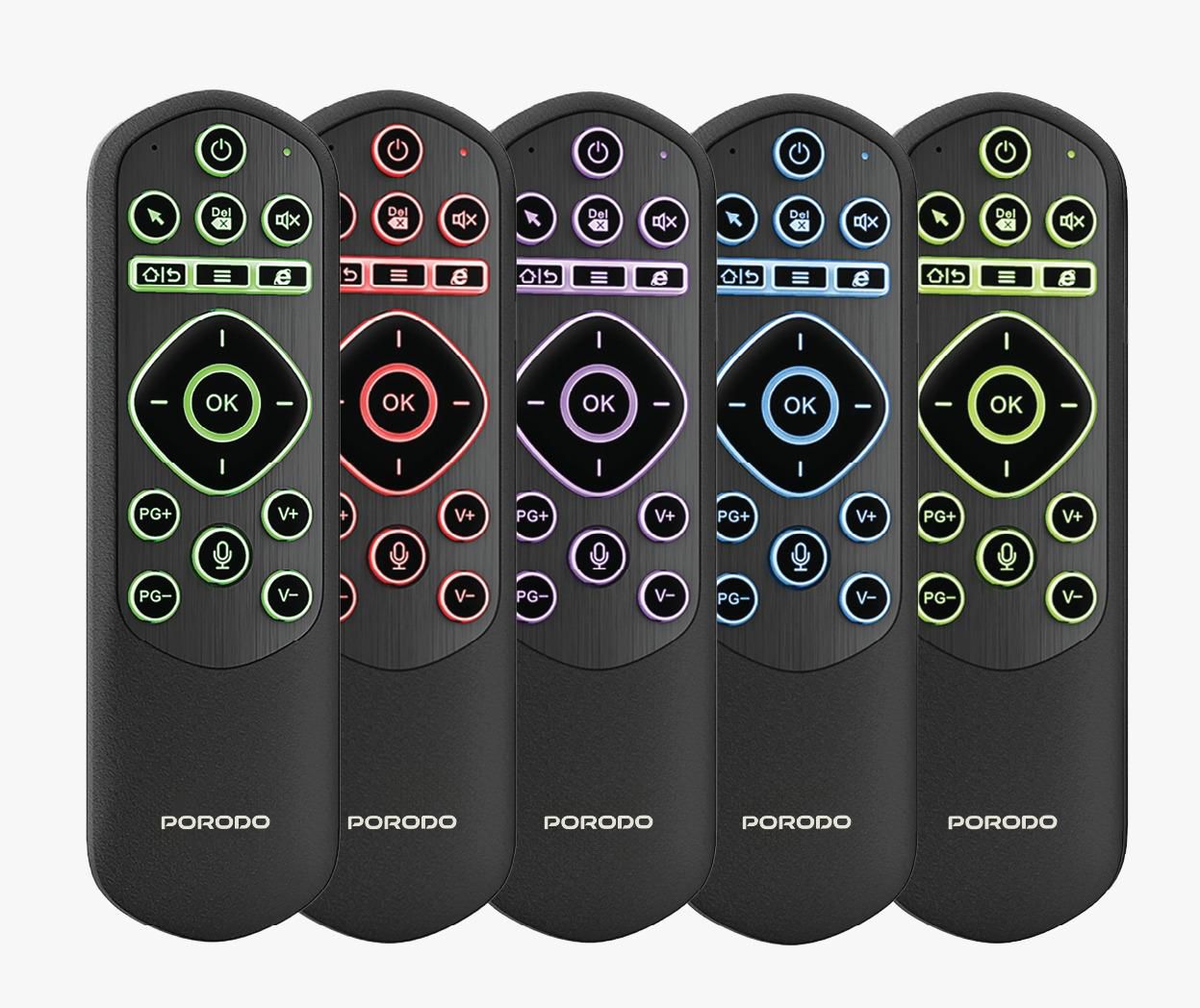 Porodo Miko Mini Keyboard 6-Axis Gyro Sensor [O] - ريموت + لوحة مفاتيح - ميني - مناسب لجميع انواع الاجهزة - بورودو