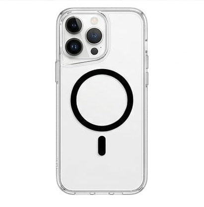 Clear Case with MagSafe - Black - كفر ايفون مع ماغ سيف - شفاف