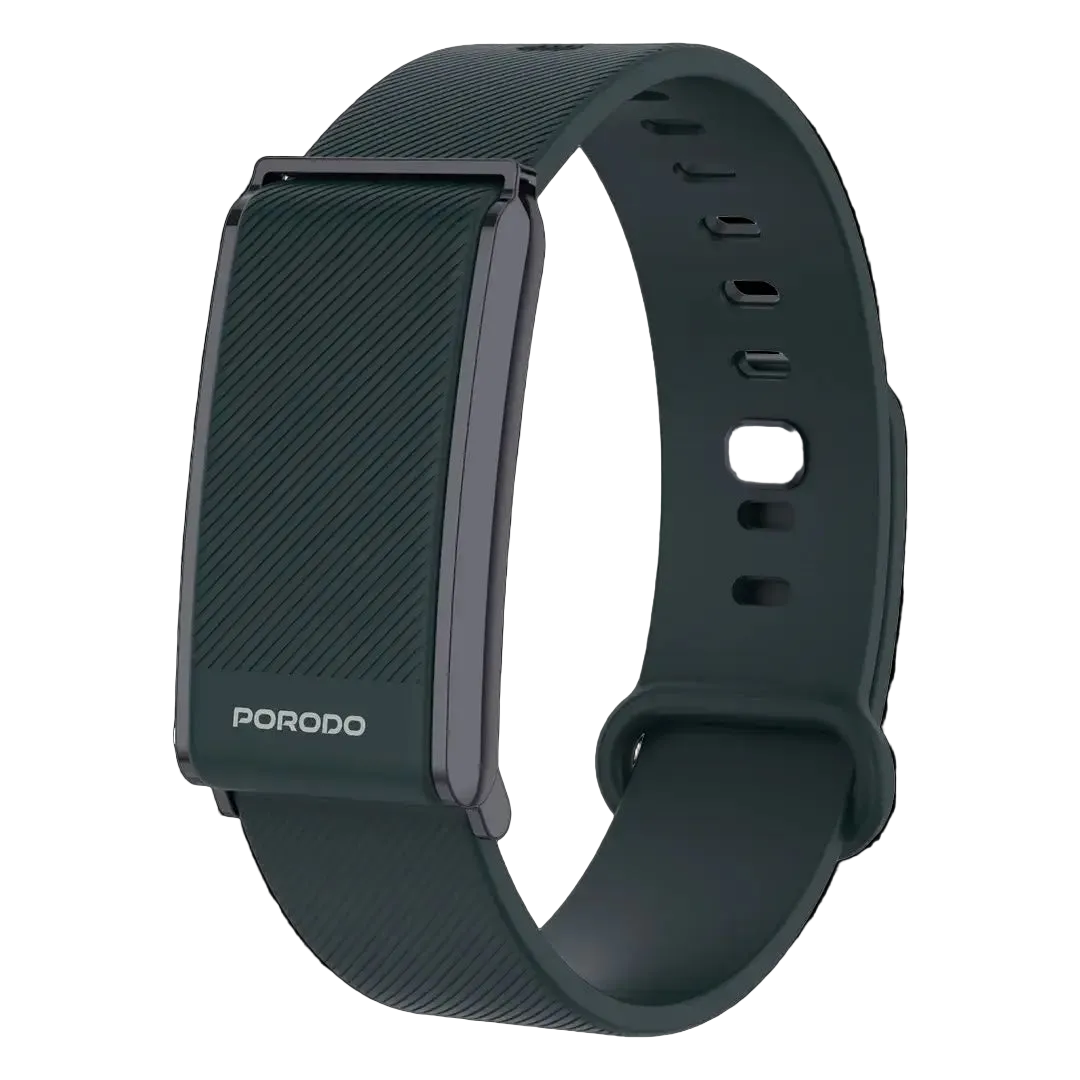 Porodo TrackFit Smart Fitness Band - Green [O] - سوار ذكي - متابعة الصحة + النشاط البدني - بورودو - كفالة 24 شهر