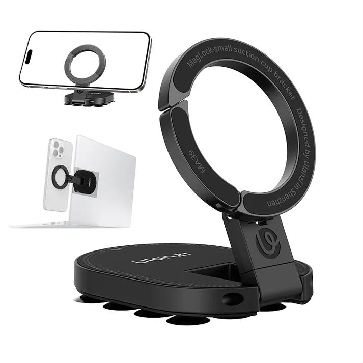 D0 Ulanzi MA39 MagLock Suction Cup S002- ستاند سيارة مناسب لجميع انواع الاجهزة - شفط بدون شحن - دوران 360 درجة - ماغ سيف