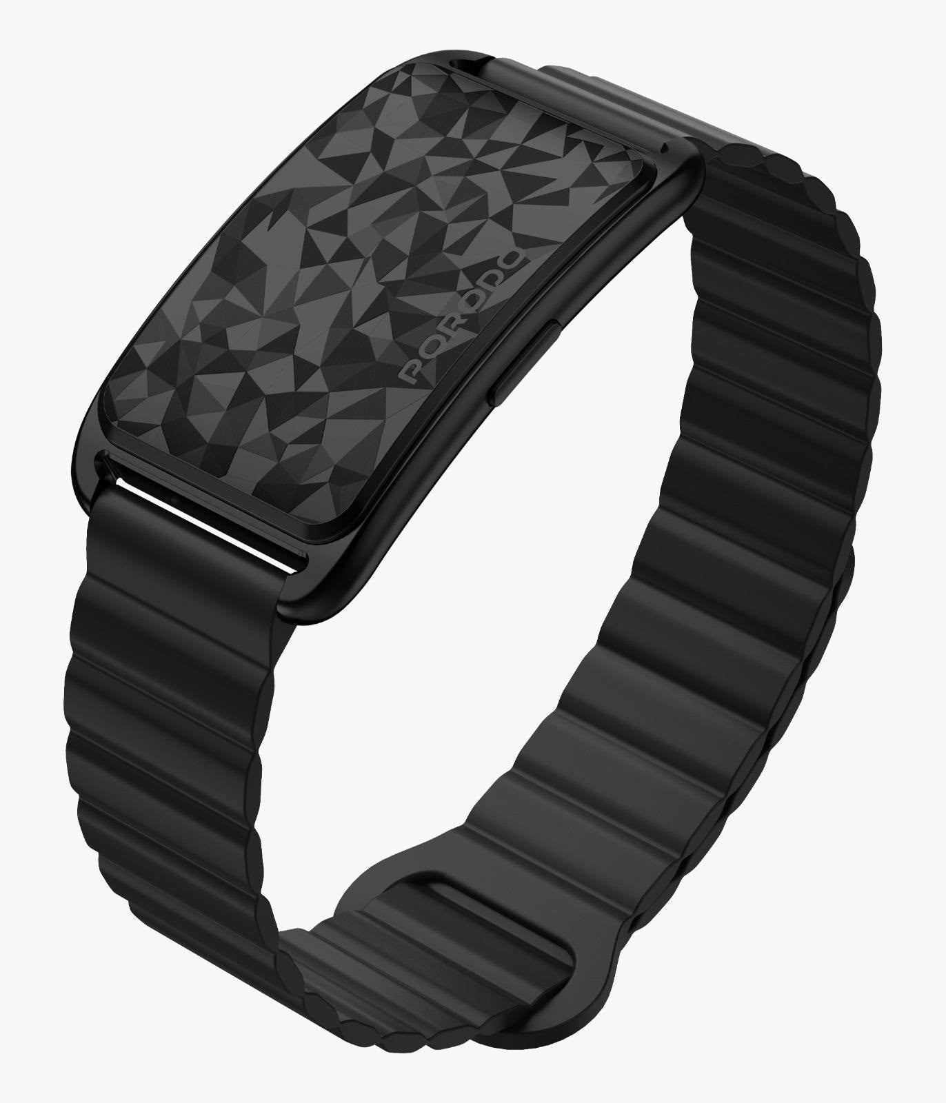 Porodo TrackFit Arc Smart Fitness Tracker With Magnetic Strap Black
