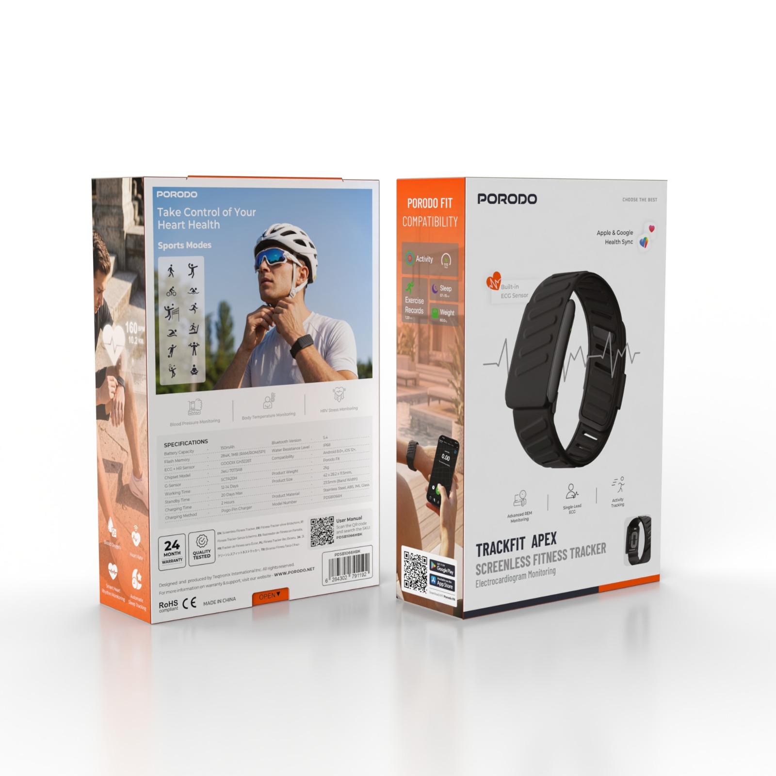 Porodo TrackFit Apex Screenless Fitness Tracker