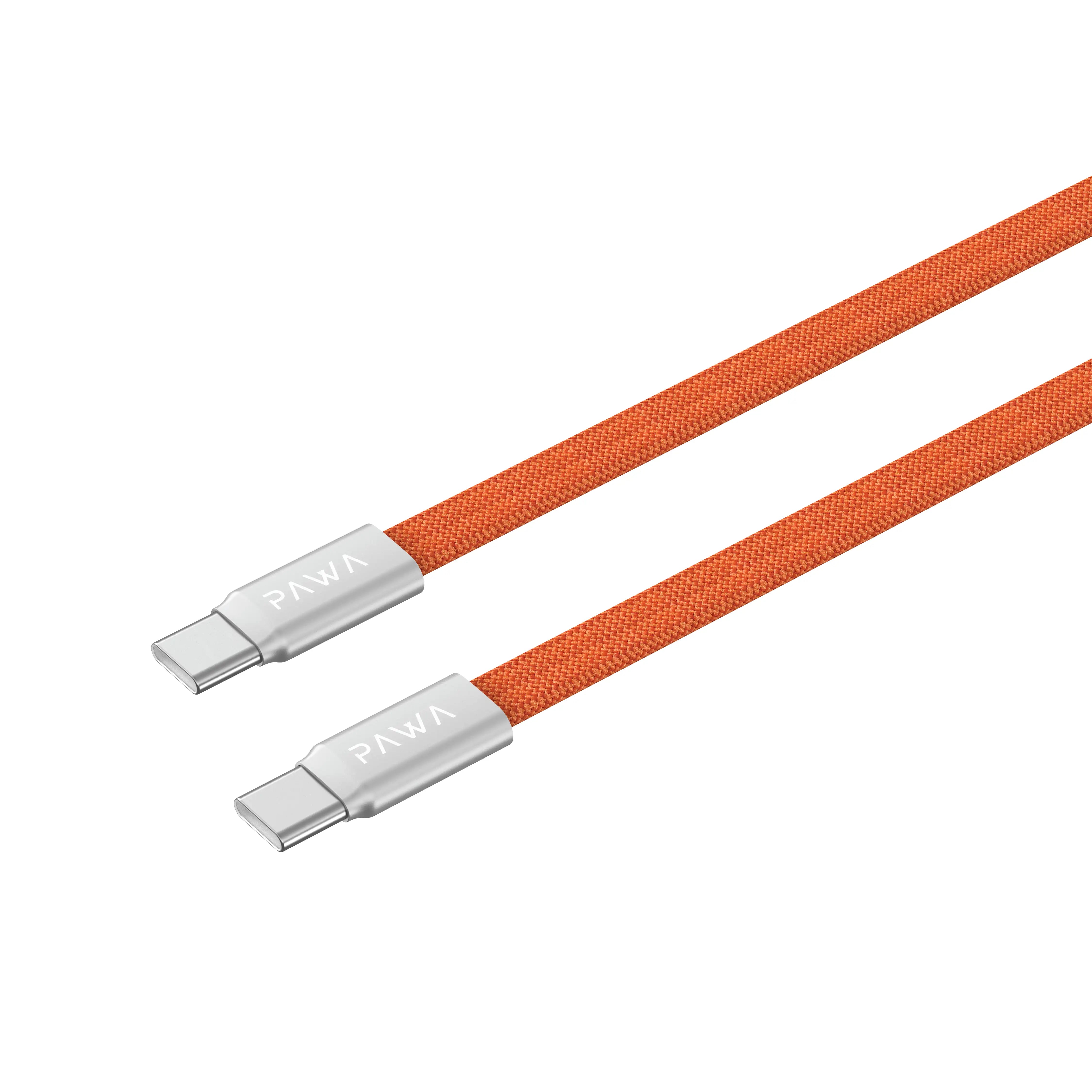 PAWA Ignitesync Typec To Typec Magnetic Braided Cable - 240W - Orange