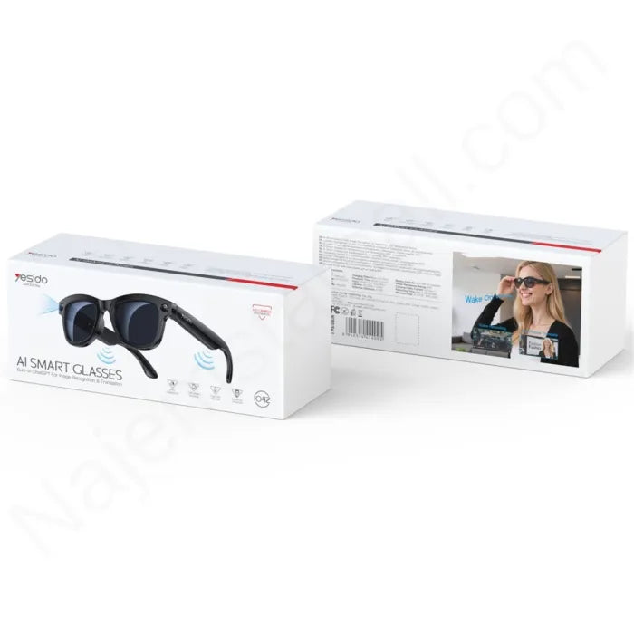YESIDO IO42 AI Smart Glasses - نظارة ذكية - تدعم المساعد الذكي + كاميرا عالية الجودة - يوسيدو - كفالة 12 شهر