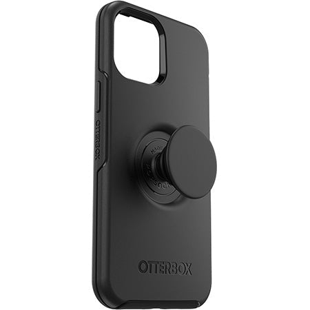 Otterbox Otter+Pop Symmetry Case iPhone 12 mini - Black - كفر حماية عالية مع مسكة دائرية بوب سوكت - اوتربوكس