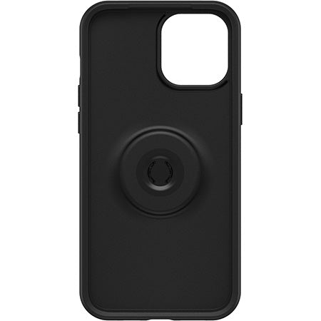Otterbox Otter+Pop Symmetry Case iPhone 12 mini - Black - كفر حماية عالية مع مسكة دائرية بوب سوكت - اوتربوكس