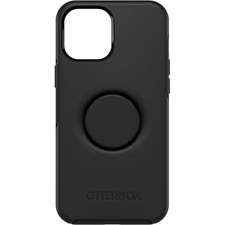 Otterbox Otter+Pop Symmetry Case iPhone 12 mini - Black - كفر حماية عالية مع مسكة دائرية بوب سوكت - اوتربوكس