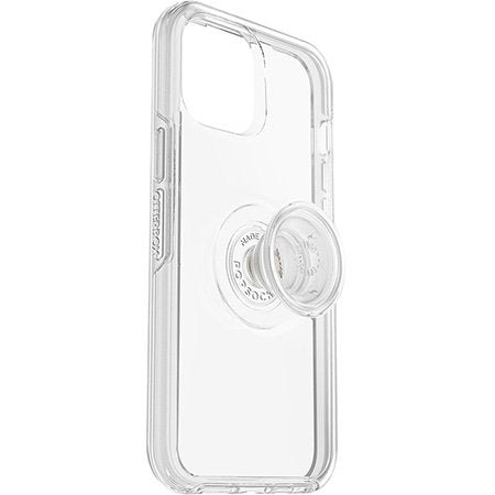 Otterbox Otter+Pop Symmetry Clear Case iPhone 12 mini - Clear - كفر حماية عالية مع مسكة دائرية بوب سوكت - اوتربوكس - شفاف