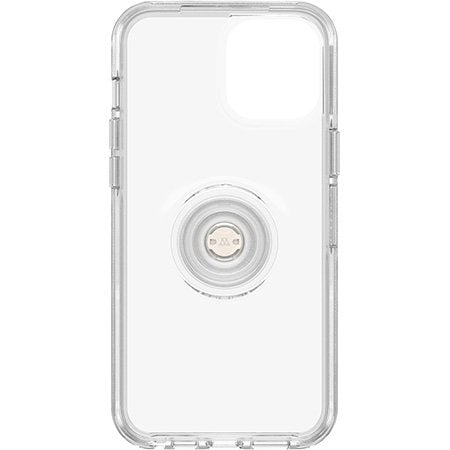 Otterbox Otter+Pop Symmetry Clear Case iPhone 12 mini - Clear - كفر حماية عالية مع مسكة دائرية بوب سوكت - اوتربوكس - شفاف