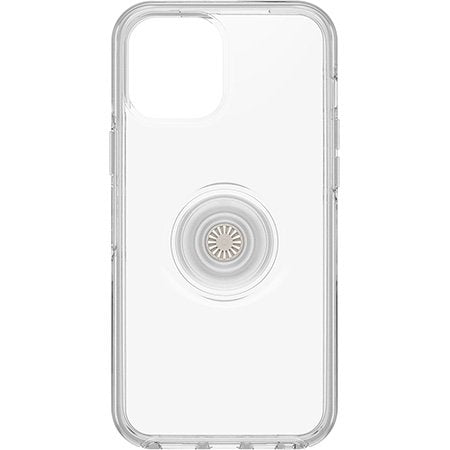 Otterbox Otter+Pop Symmetry Clear Case iPhone 12 mini - Clear - كفر حماية عالية مع مسكة دائرية بوب سوكت - اوتربوكس - شفاف