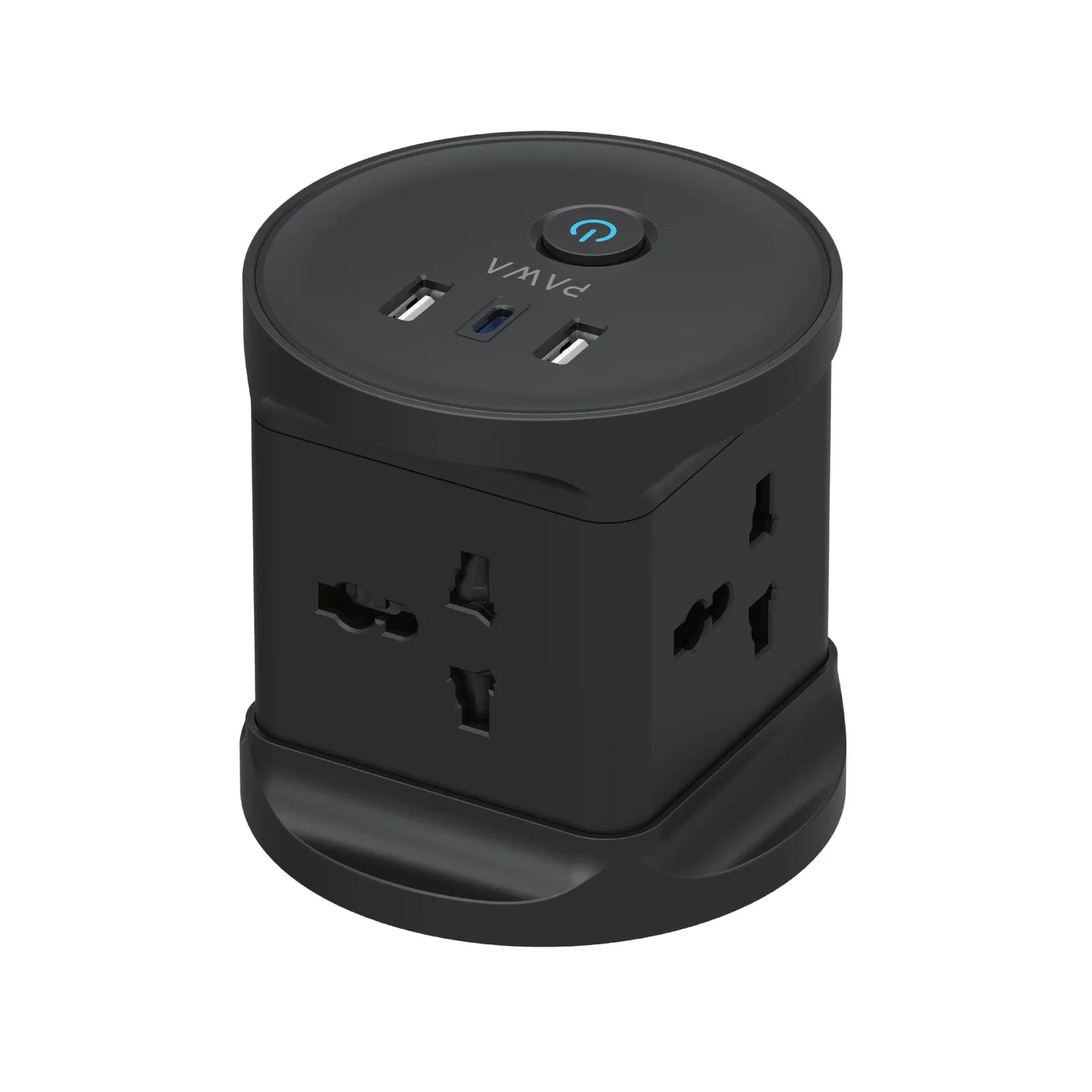 Pawa GaN-Tower Powerstrip 2500W [O] -  موزع شحن  2500 واط  - 4 منفذ كهرباء + 1 منفذين تايب سي - قوة 20 واط - 2 منفذين يو اس بي اي - كفاله 24 شهر