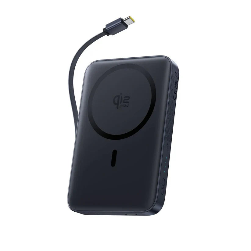 Baseus PicoGo AM61 Qi2.2 Magnetic Power Bank with Detachable Cable 10000mAh 45W - Cosmic Black