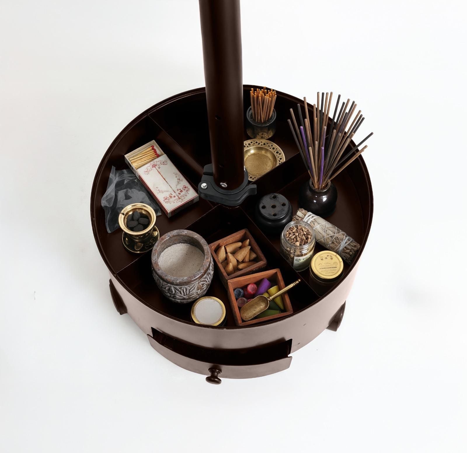 Porodo Lifestyle Essentia Clothing Bakhour Hanger with Storage Tray & Wheels [O] -  حـامل الملابس بمساحة تخزين وعجلات - بورودو - كفالة 24 شهر