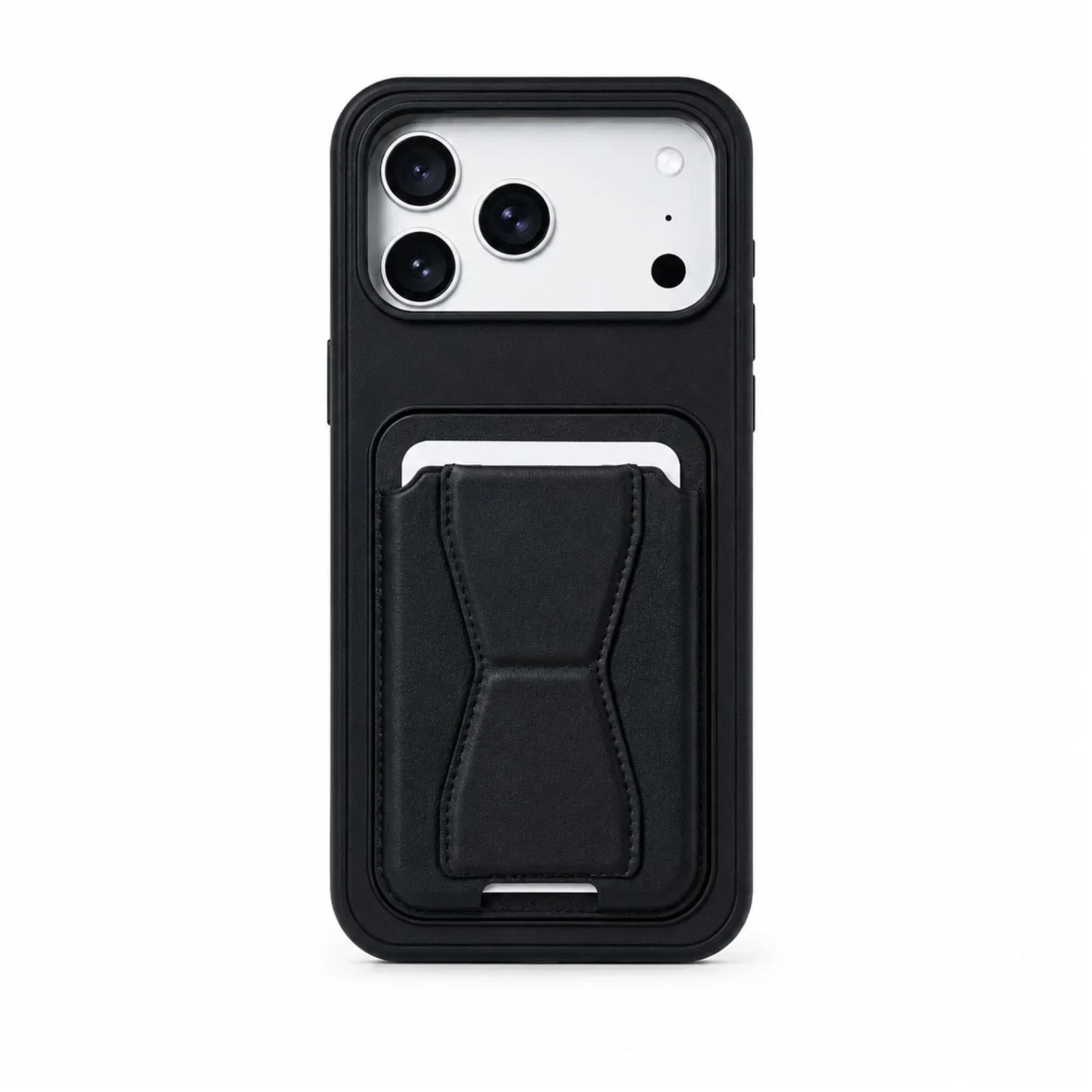 VIP iPhone Case - Stand and Wallet Function - Wallet Case Black [H] - كفر مقاوم للصدمات + ستاتند + مغناطيس - محفظة