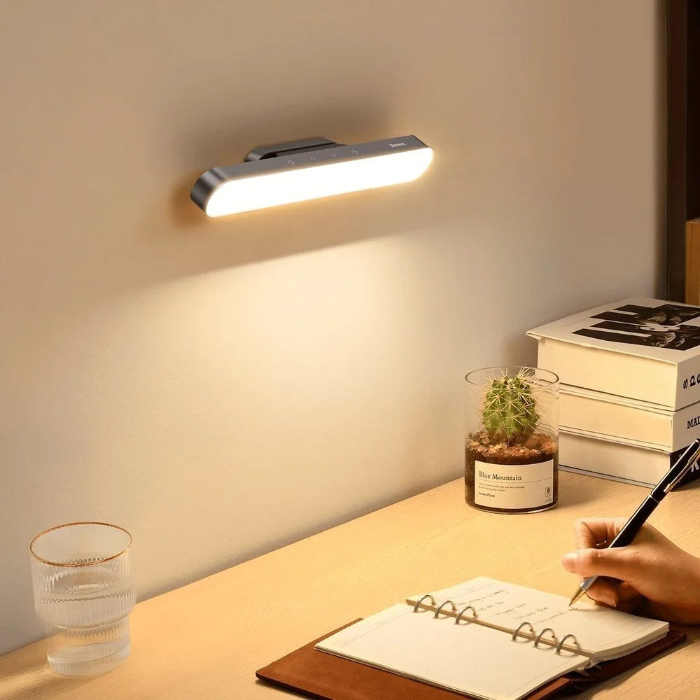 Baseus Magnetic LED Bedside Lamp Under Cabinet Lamp for Home Kitchen Room Gray