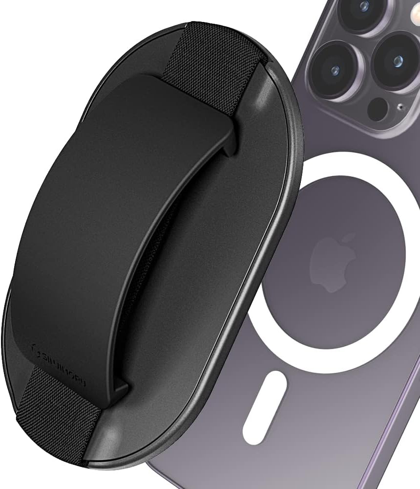 Sinjimoru Magsafe Grip - Black [V] - مسكة وستاند + ماغ سيف