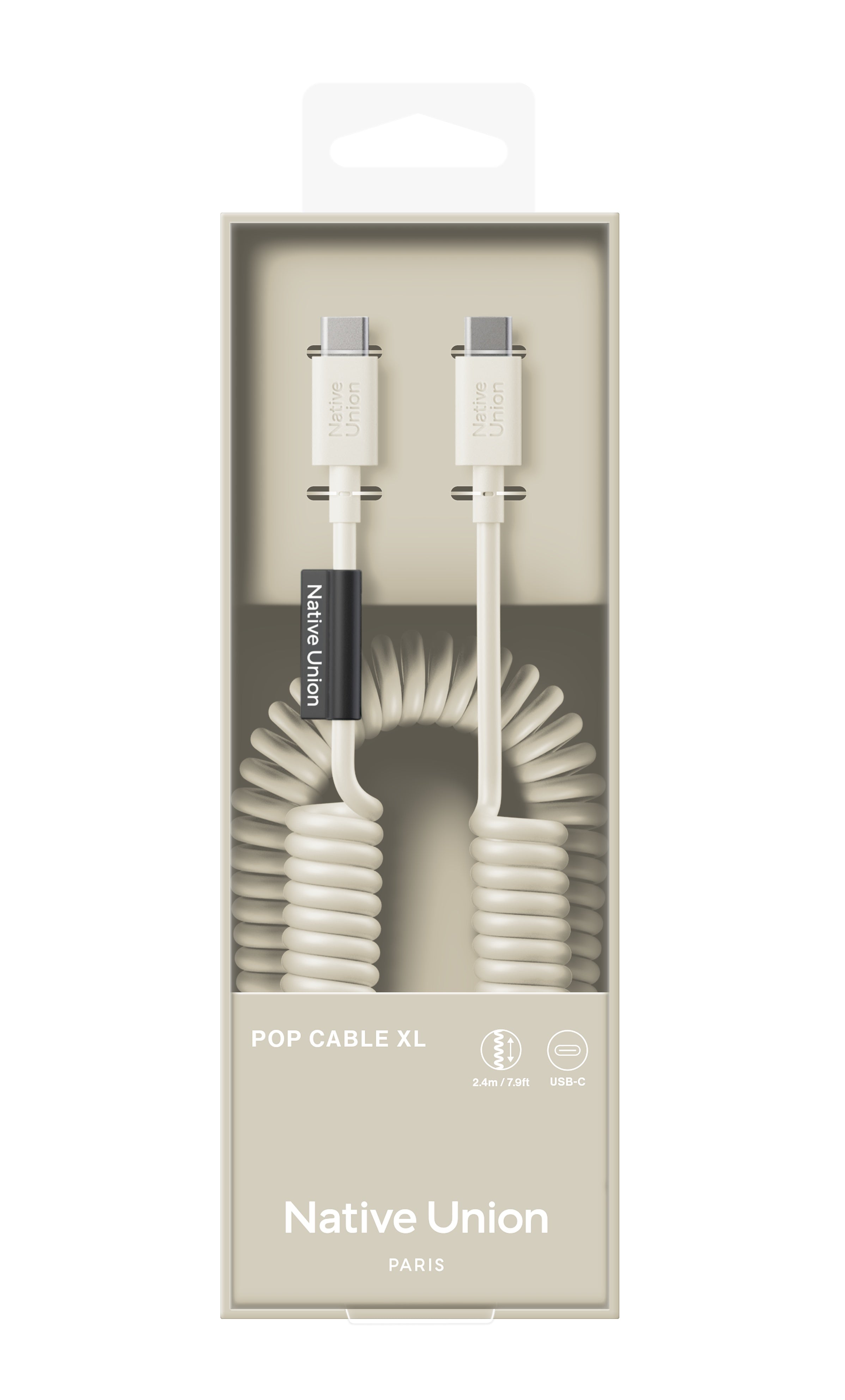 Native Union POP CABLE XL type C-C 2.4M 60W - SandStone