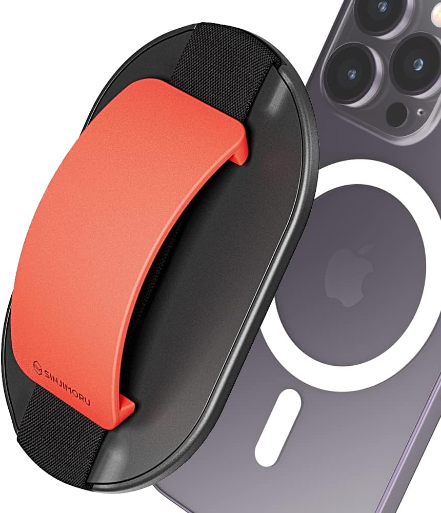 Sinjimoru Magsafe Grip - Orange [V] - مسكة وستاند + ماغ سيف
