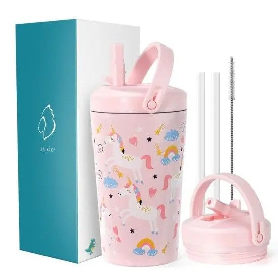 Buzio Kids Tumbler with Straw Lid 500ML Unicorn
