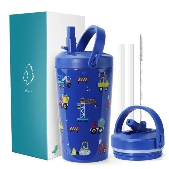 Buzio Kids Tumbler with Straw Lid 500ML Cars