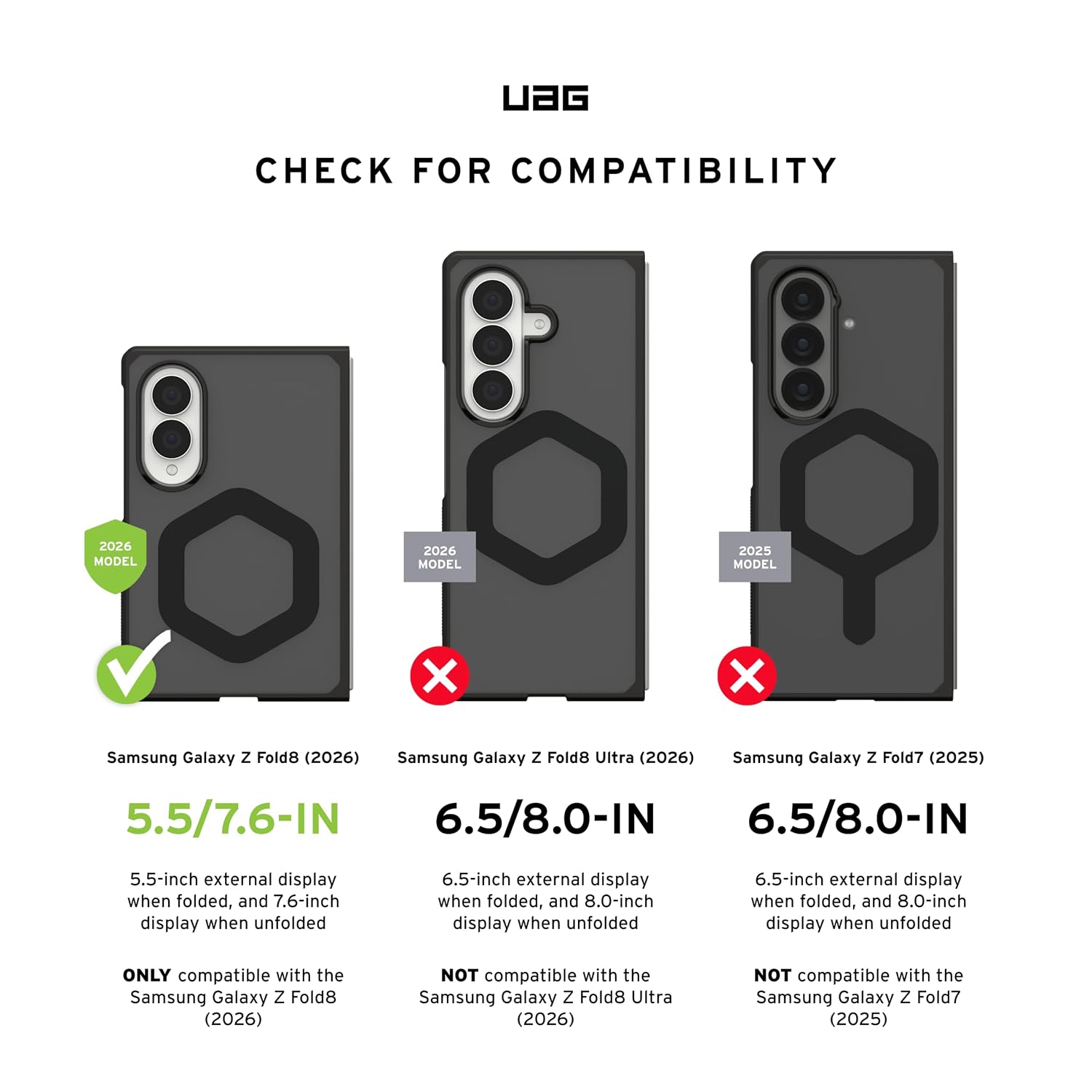 UAG Galaxy Z Fold 8 Mouve w/Magnet Case - Ash