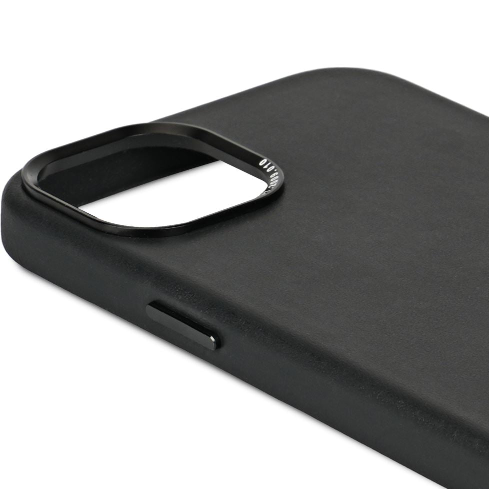 Decoded iPhone 15 Pro 15 Pro Max Leather Magsafe Case - black [V] - كفر ايفون 15 برو/15 برو ماكس جلد ماج سيف - أسود