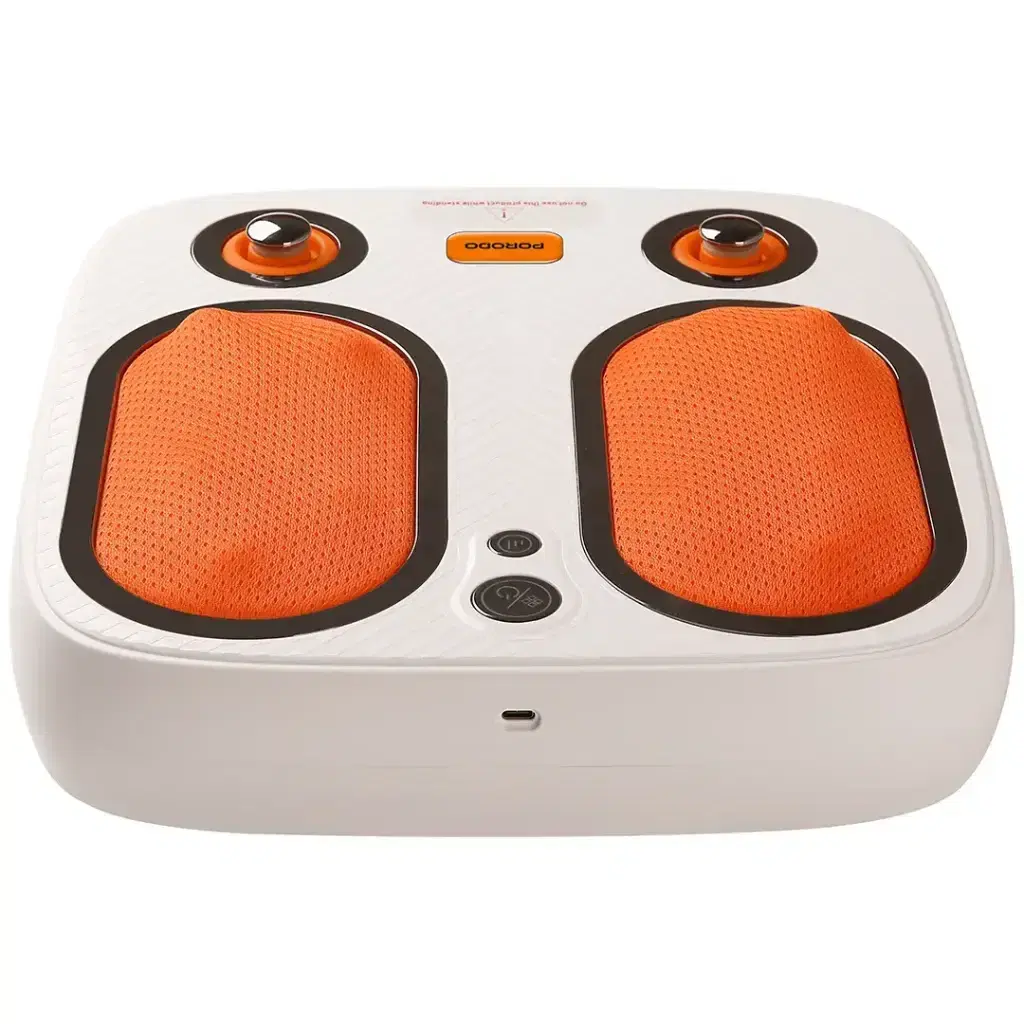 Porodo Lifestyle Cordless Heated Foot Massager Tapping & Kneading Therapy [O] - مساج القدم اللاسلكي بورودو لايف ستايل - أبيض - كفالة 24 شهر