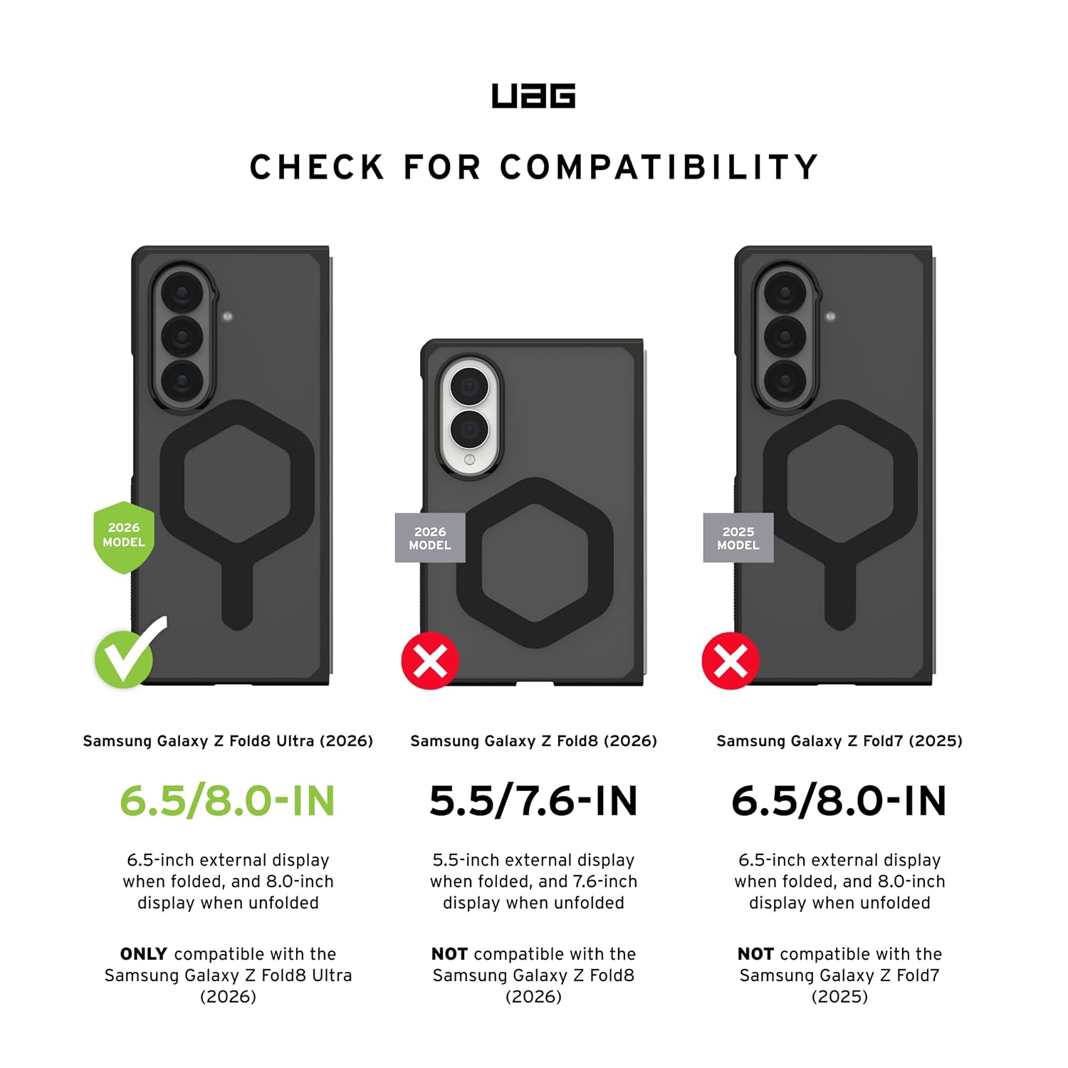 UAG Galaxy Z Fold 8 Ultra Mouve w/Magnet Case - Ice