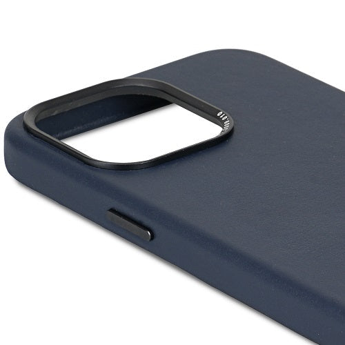 Decoded iPhone 15 Pro 15 Pro Max Leather Magsafe Case - True Navy [V] - كفر ايفون 15 برو/15 برو ماكس - جلد - ماغ سيف - أزرق داكن [V]