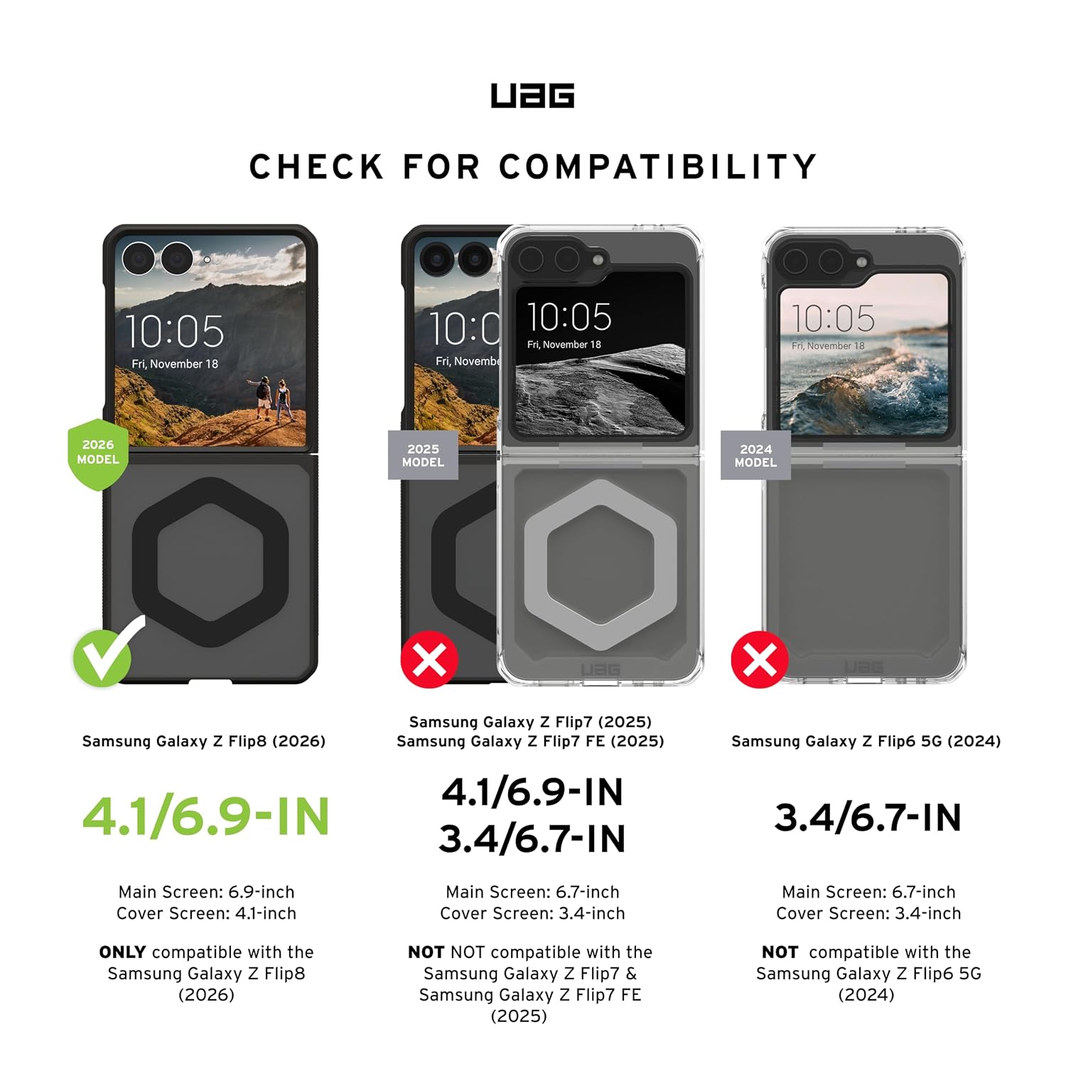 UAG Galaxy Z Flip 8 Mouve w/Magnet Case - Ash