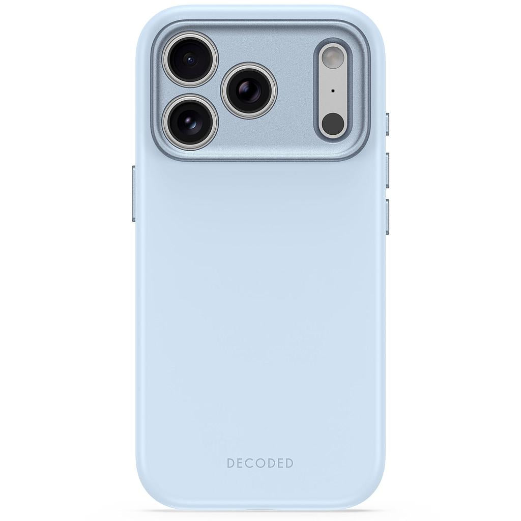 غطاء خلفي سيليكون مضاد للميكروبات من Decoded لهاتف iPhone 18/17 Pro/Pro Max - أزرق فاتح